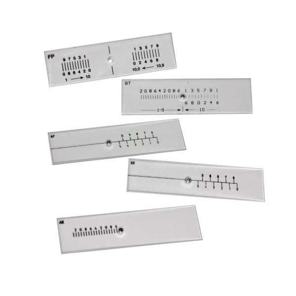 MEC Nonius Schablone Satz AR,AP,SR,FP,RT